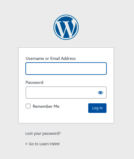 Figure 3.21 – The WordPress admin console login page
