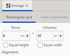 Figure 4.26 – Arranging the squares to create a 4x10 grid