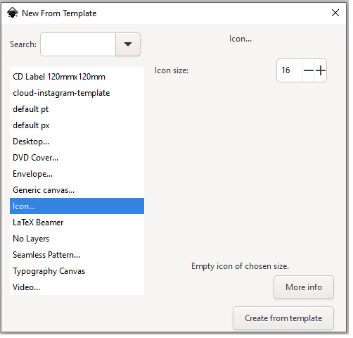 Figure 8.9 – The New From Template popup
