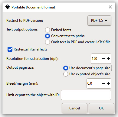 Figure 1.13 – Exporting your design to PDF, using the document’s page size
