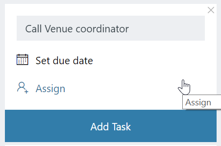 Figure 6.8: Due date and assignee are optional while adding a task