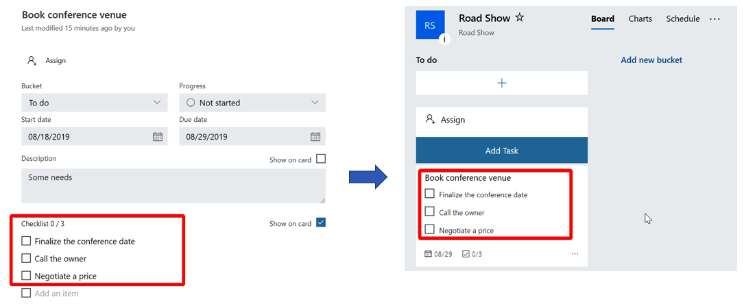 Figure 6.16: Completed tasks are not shown in the rollup section