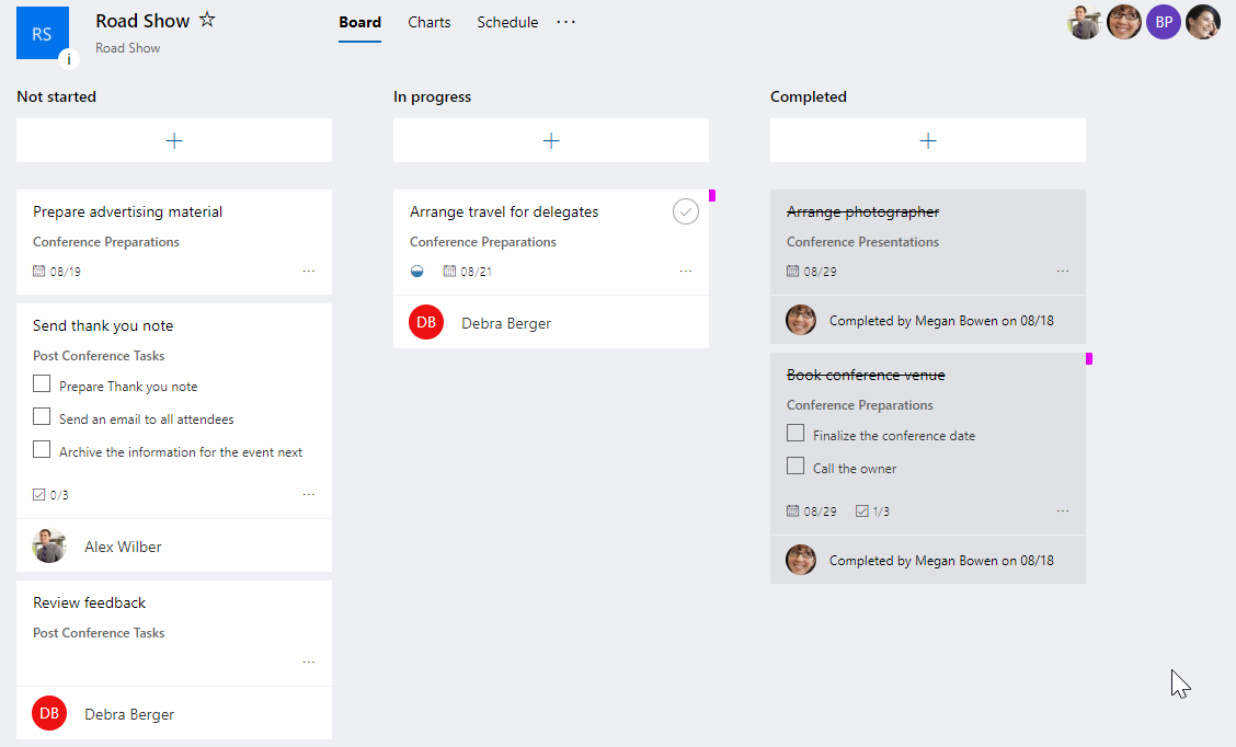 Figure 6.25: Visualising tasks with the Due date category