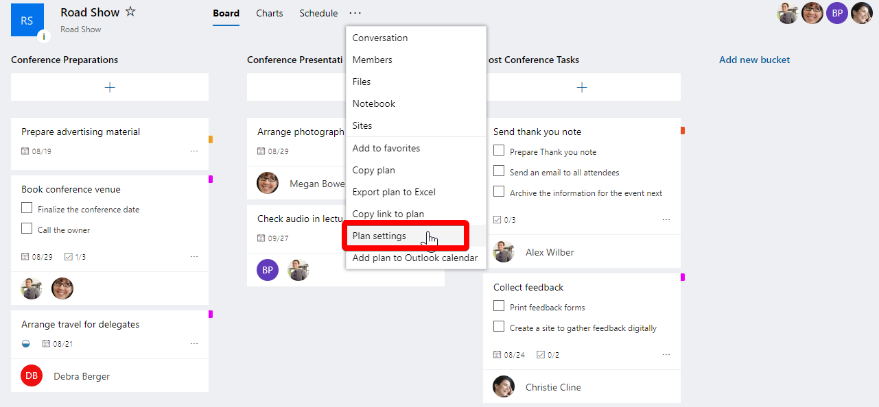 Figure 6.28: Deleting a plan through Plan settings