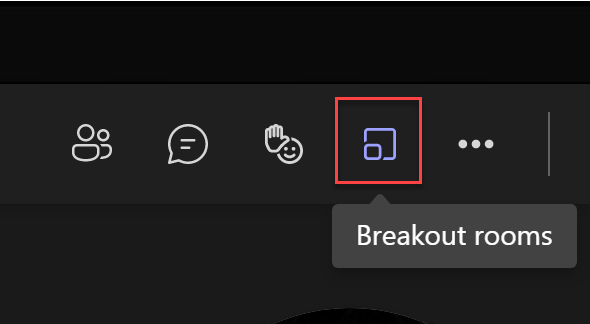 Figure 8.112: Breakout rooms button location in a meeting