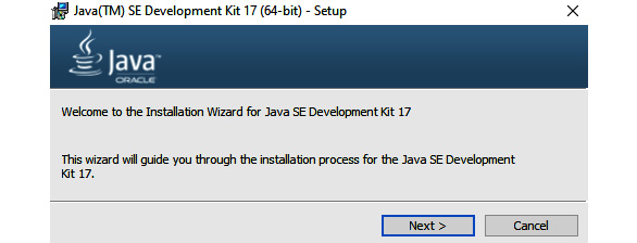 Figure 2.3 – Java 17 installation setup