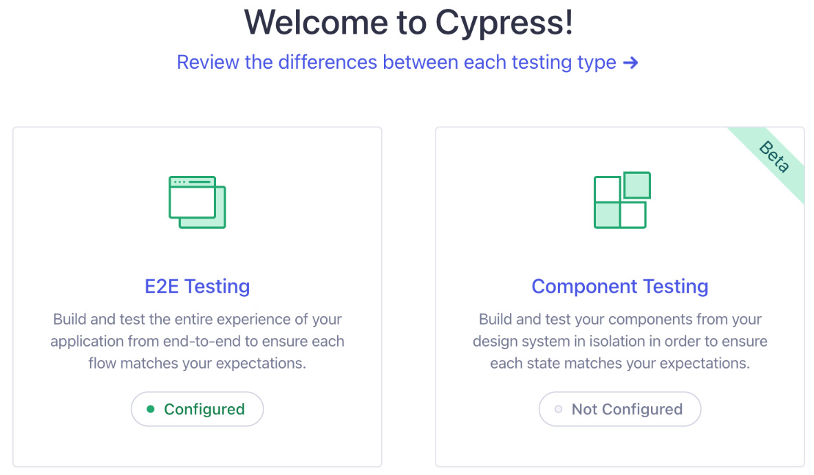 Figure 15.1 – The Cypress dashboard