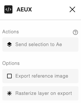 Figure 4.10 – AEUX for Figma plugin panel window
