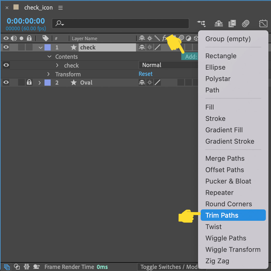 Figure 4.28 – Selecting Trim Paths
