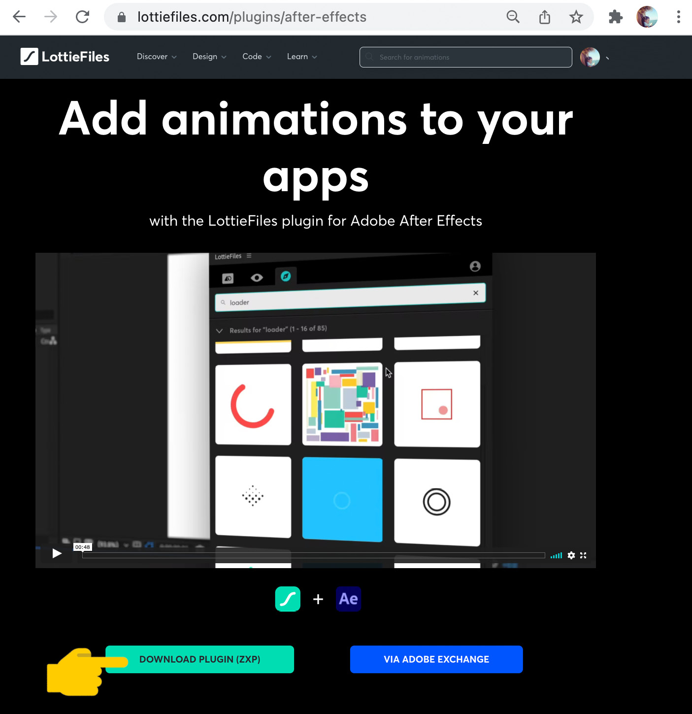 Figure 6.9 – LottieFiles plugin installing with ZXP Installer
