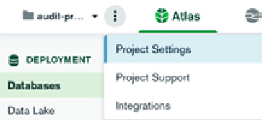 Figure 4.6 – The Project Settings option
