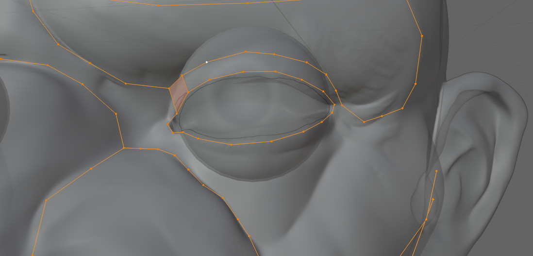 Figure 5.12 – First face connecting two strings of vertices