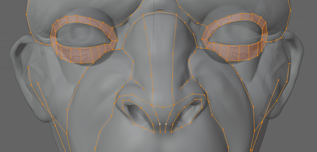 Figure 5.15 – The nose and nostrils with more detailed vertices