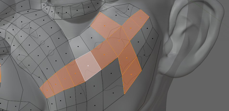 Figure 5.25 – Cheek filled with faces