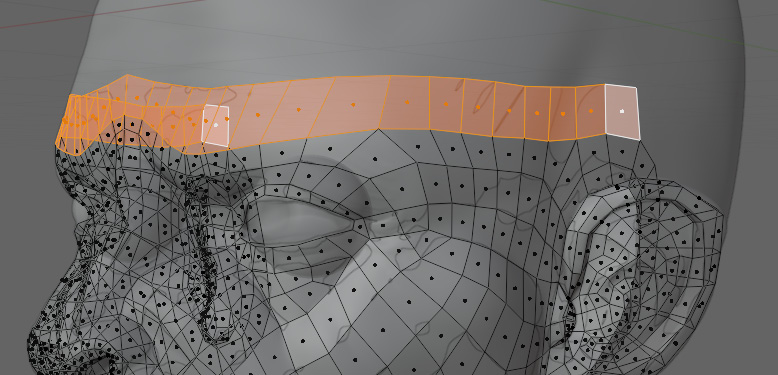 Figure 5.56 – Face with top edges extruded