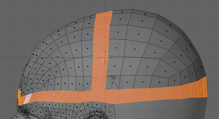 Figure 5.58 – A view of the guiding loops on and around the top of the head