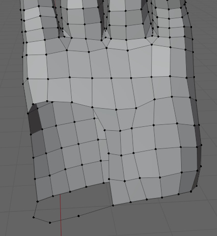 Figure 6.23 – Mesh before extruding the thumb