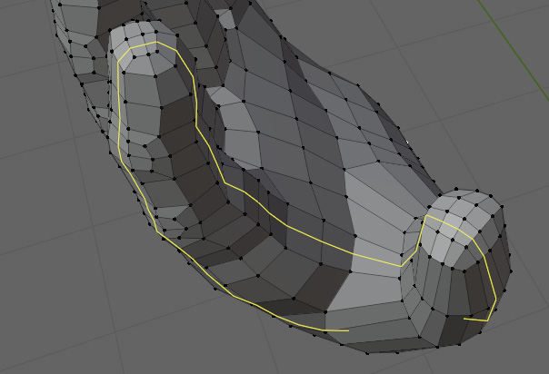 Figure 6.26 – The flow of topology on the snapped faces