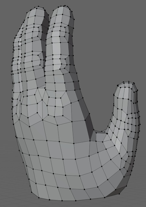 Figure 6.27 – The completely retopologized hand