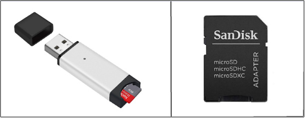 Figure 1.6 – Common SD card adapters
