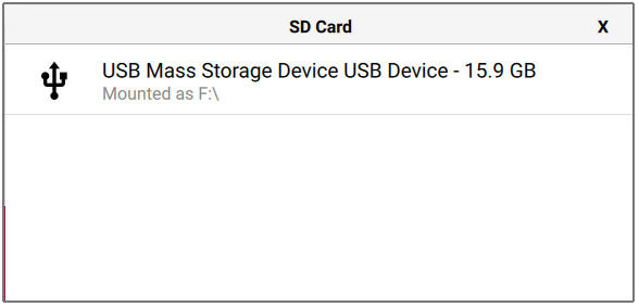 Figure 1.22 – Choosing the SD card you want to burn to OS to
