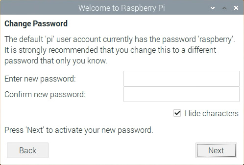 Figure 1.29 – Setting up a new password
