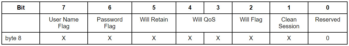 Figure 2.4 – Connect packet flags 
