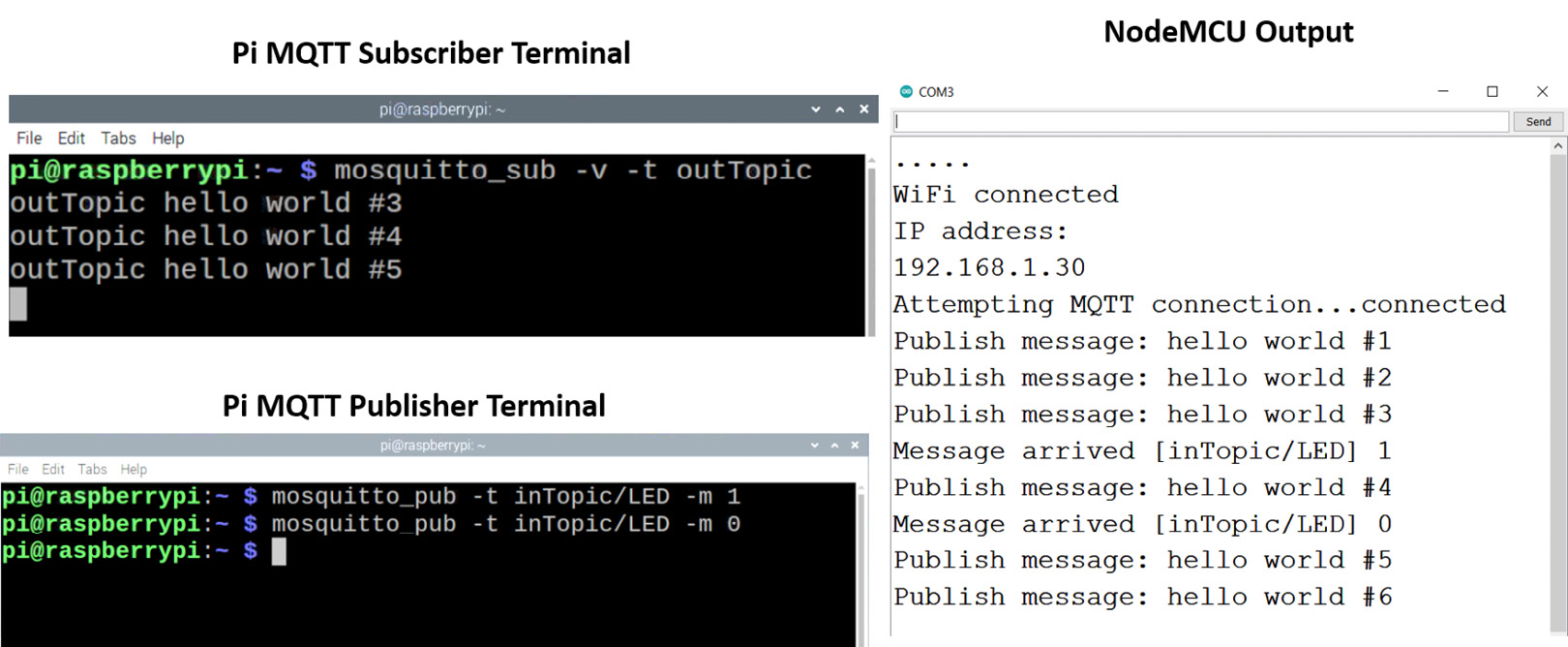 Figure 3.12 – Mini-project output demonstration – Raspberry Pi
