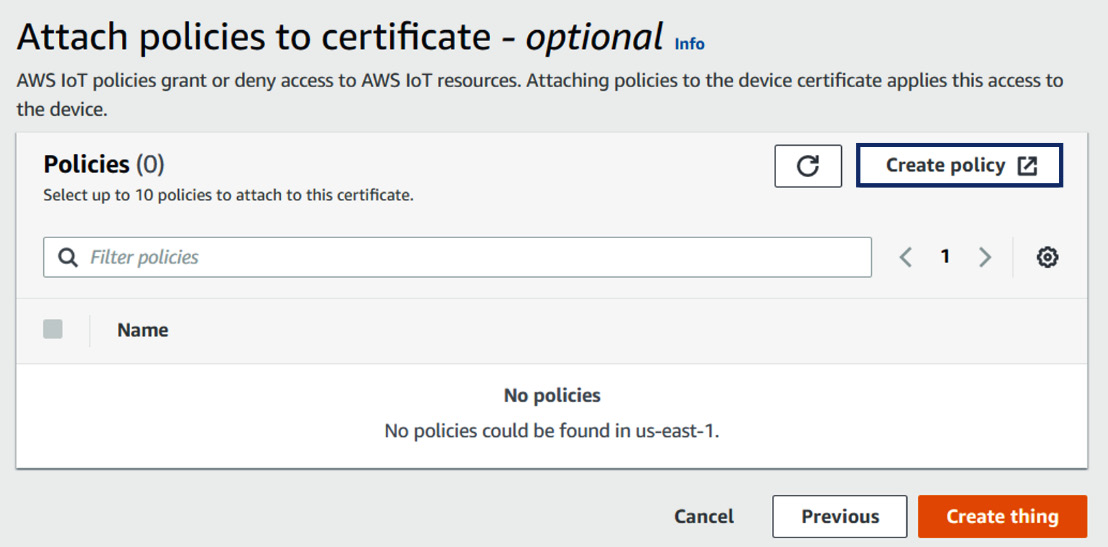 Figure 8.14 – Creating a new policy for our certificate
