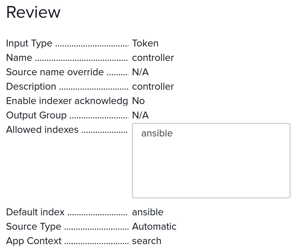 Figure 13.1 – Splunk Event Collector settings