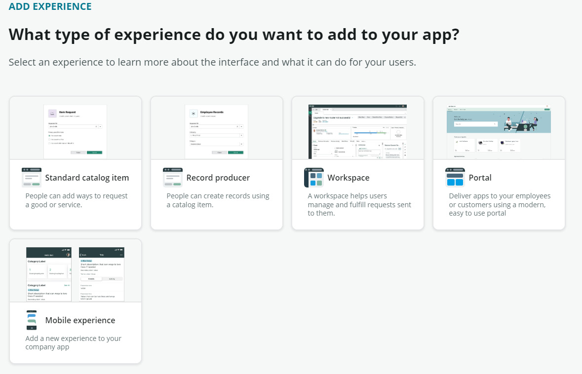 Figure 11.4 – A Portal experience can be selected in App Engine Studio when building a custom application
