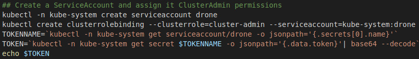 Figure 16.5 – Create a Drone service account
