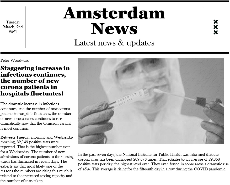 Figure 1.8 – News article about the COVID-19 pandemic