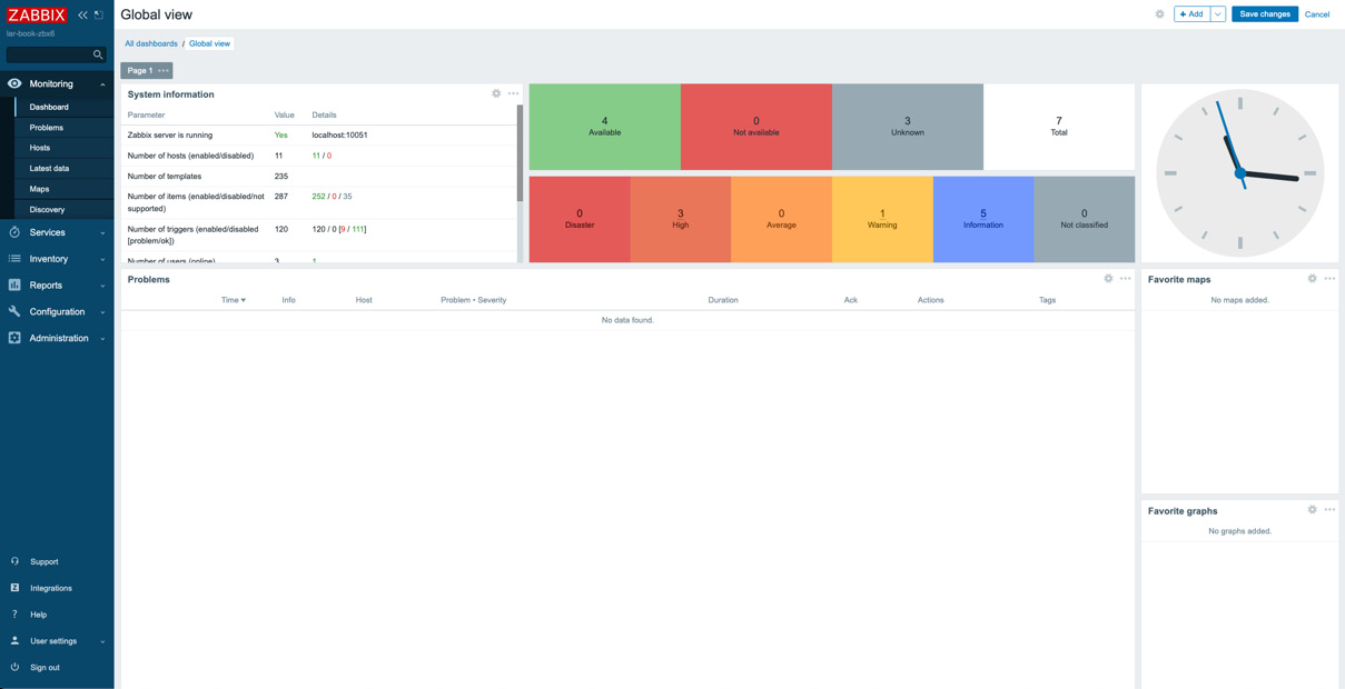 Figure 11.7 – Zabbix 6 frontend after the CentOS upgrade
