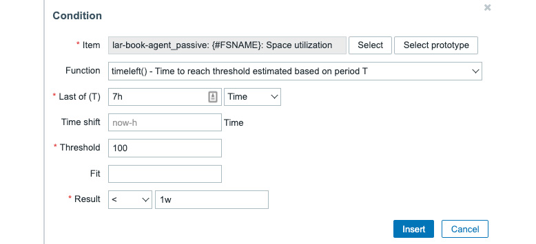 Figure 4.16 – timeleft trigger expression builder
