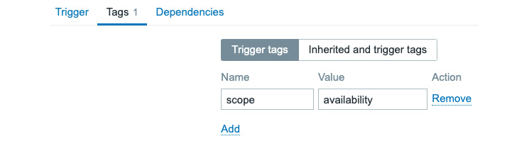 Figure 4.39 – Trigger 1 tags
