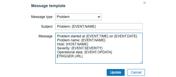 Figure 4.41 – Custom email media type message 
