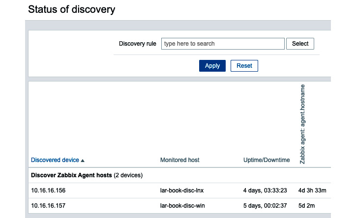 Figure 7.8 – Monitoring | Discovery page
