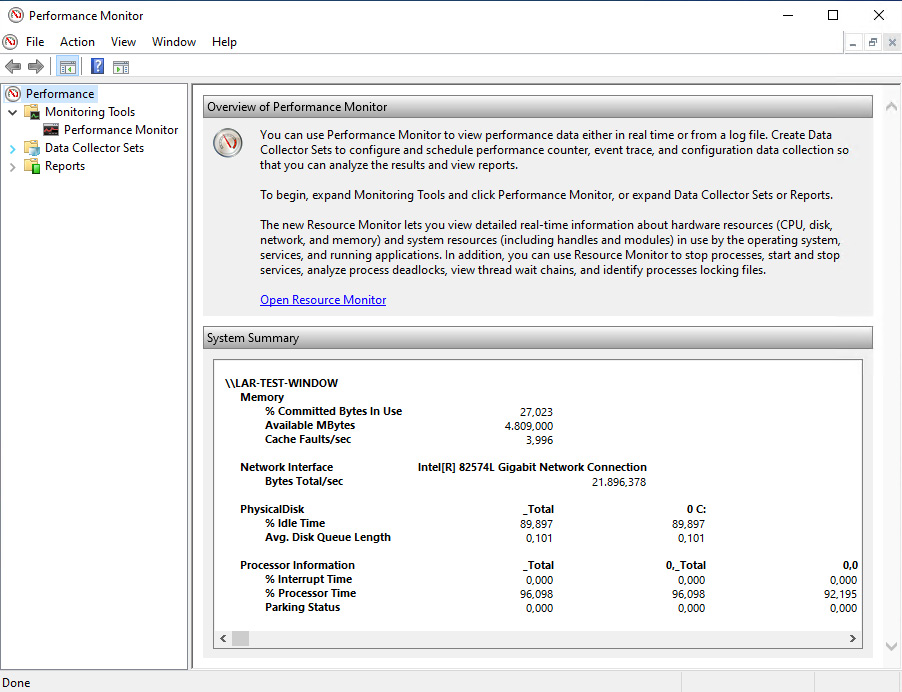 Figure 7.29 – Windows perfmon.exe
