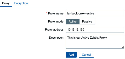 Figure 8.7 – Administration | Proxies, Create proxy page, lar-book-proxy-active
