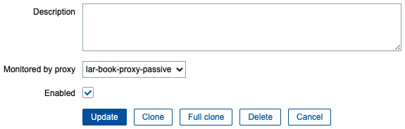 Figure 8.12– Configuration | Hosts, Edit host page for host lar-book-agent_snmp
