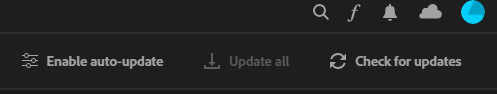 Figure 1.6: If using the Creative Cloud for desktop, click Update All on the left to ensure you’re up to date