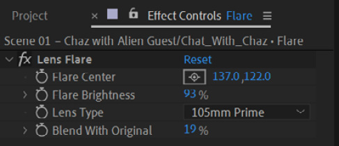 Figure 12.36: Feel free to change the Lens Flare parameters if something else appeals to you