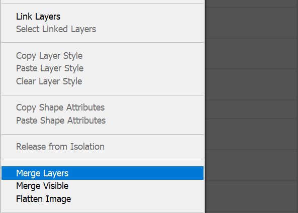 Figure 3.10: The menu when you right-click on a layer