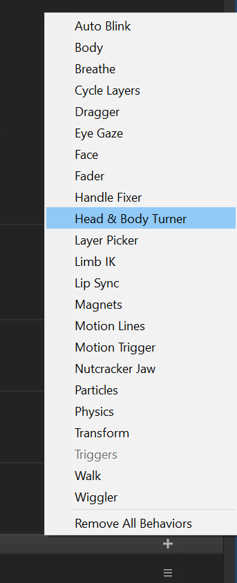 Figure 8.13: The Head & Body Turner behavior enables us to animate head turns