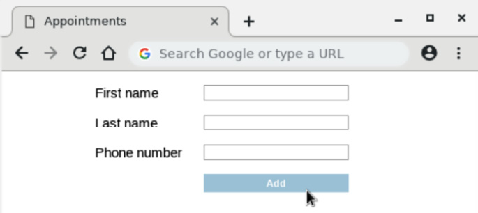 Figure 4.1 – The completed CustomerForm
