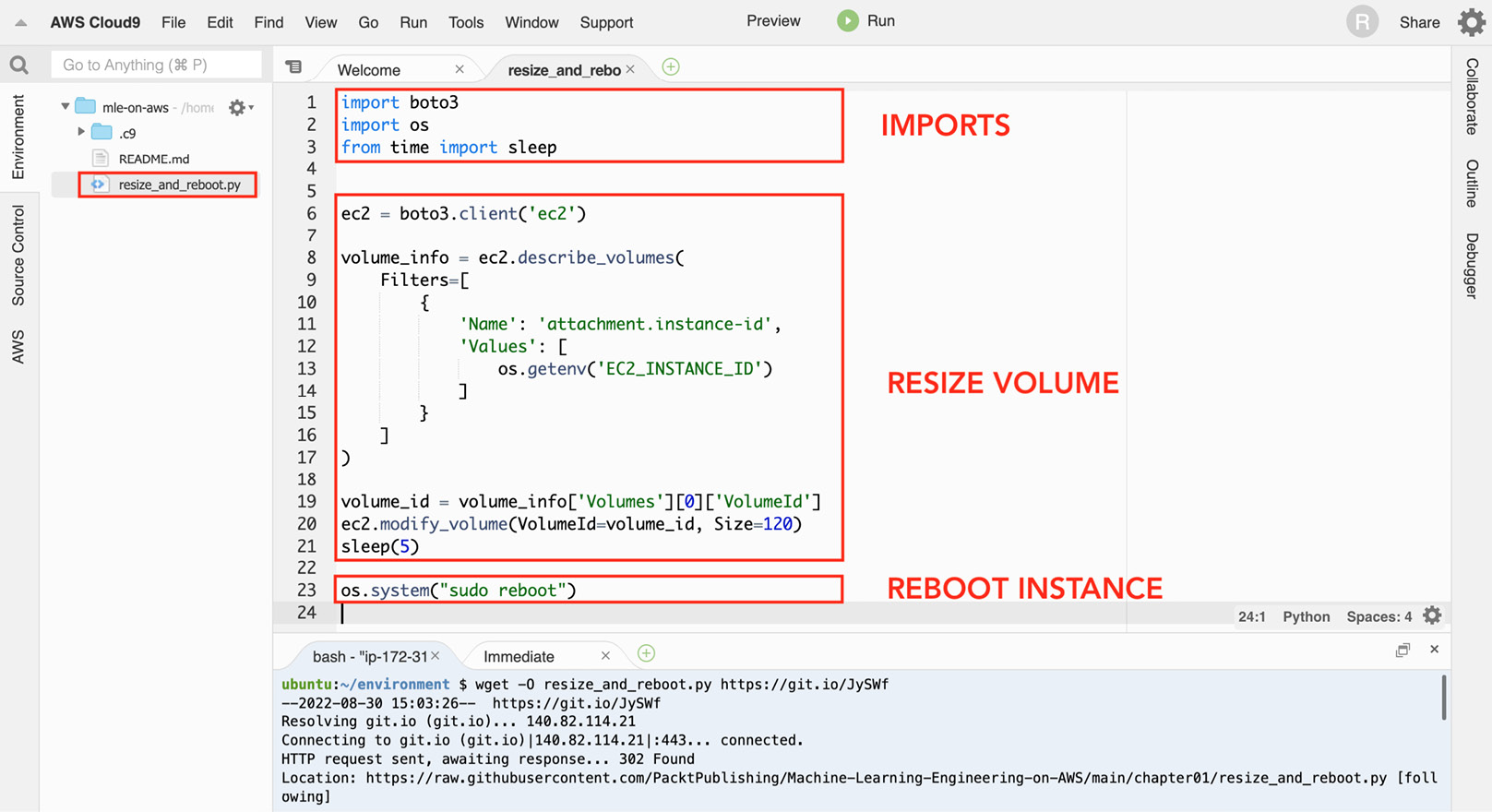 Figure 1.6 – The resize_and_reboot.py script file
