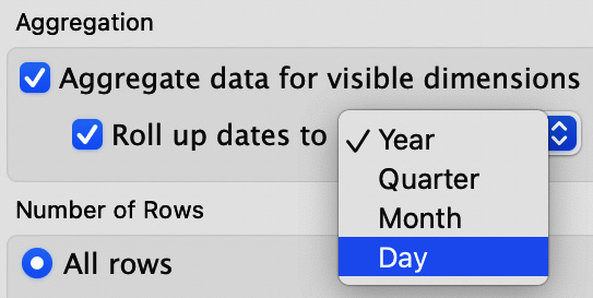 Figure 10.6 – Aggregation options