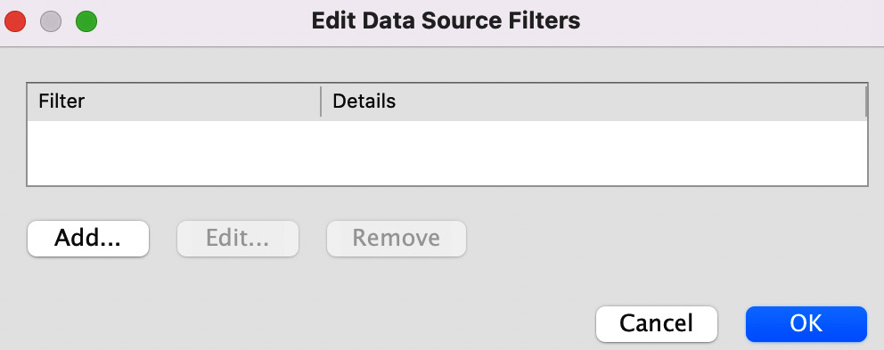 Figure 10.10 – The Edit Data Source Filters dialog