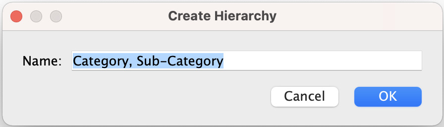 Figure 10.27 – Create Hierarchy